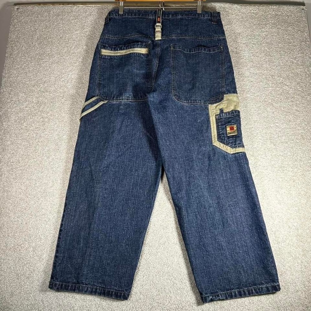 Y2K baggy wide leg dark wash skater no boundaries jeans 40x30